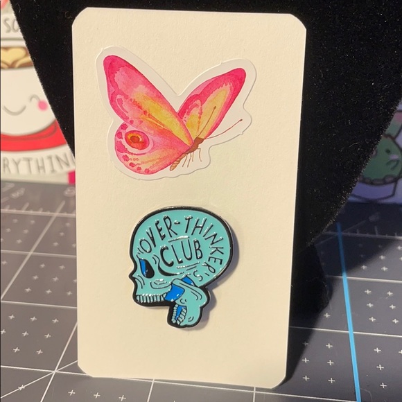 Jewelry - 8/$30 Overthinker’s Club Enamel Pin